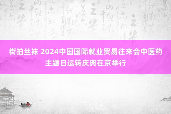 街拍丝袜 2024中国国际就业贸易往来会中医药主题日运转庆典在京举行