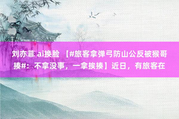 刘亦菲 ai换脸 【#旅客拿弹弓防山公反被猴哥揍#：不拿没事，一拿挨揍】近日，有旅客在