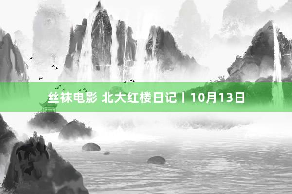 丝袜电影 北大红楼日记丨10月13日