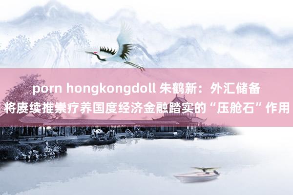 porn hongkongdoll 朱鹤新：外汇储备将赓续推崇疗养国度经济金融踏实的“压舱石”作用