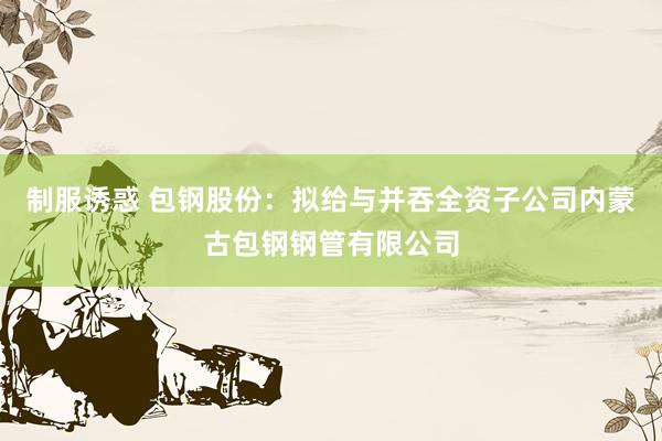 制服诱惑 包钢股份：拟给与并吞全资子公司内蒙古包钢钢管有限公司