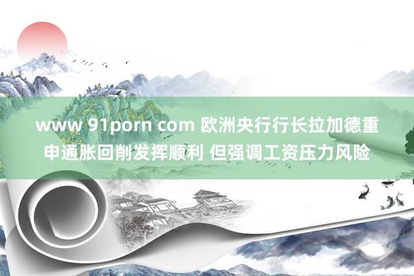 www 91porn com 欧洲央行行长拉加德重申通胀回削发挥顺利 但强调工资压力风险