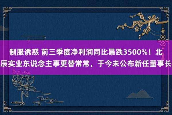 制服诱惑 前三季度净利润同比暴跌3500%！北辰实业东说念主事更替常常，于今未公布新任董事长