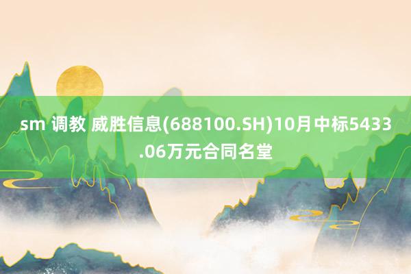 sm 调教 威胜信息(688100.SH)10月中标5433.06万元合同名堂