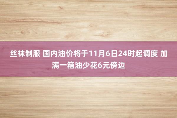 丝袜制服 国内油价将于11月6日24时起调度 加满一箱油少花6元傍边