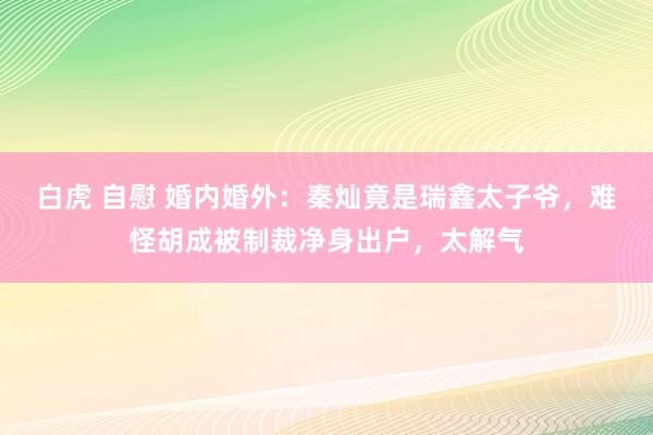 白虎 自慰 婚内婚外：秦灿竟是瑞鑫太子爷，难怪胡成被制裁净身出户，太解气