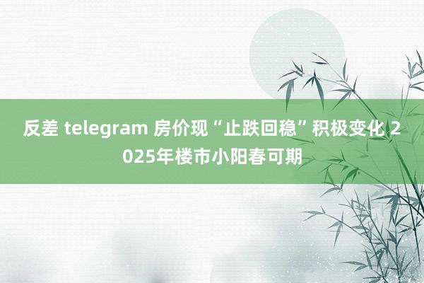 反差 telegram 房价现“止跌回稳”积极变化 2025年楼市小阳春可期