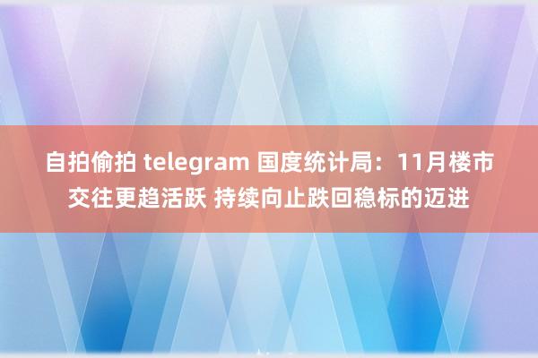 自拍偷拍 telegram 国度统计局：11月楼市交往更趋活跃 持续向止跌回稳标的迈进