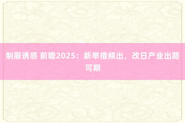 制服诱惑 前瞻2025：新举措频出，改日产业出路可期