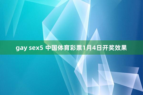 gay sex5 中国体育彩票1月4日开奖效果