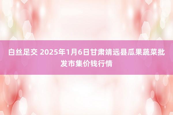 白丝足交 2025年1月6日甘肃靖远县瓜果蔬菜批发市集价钱行情