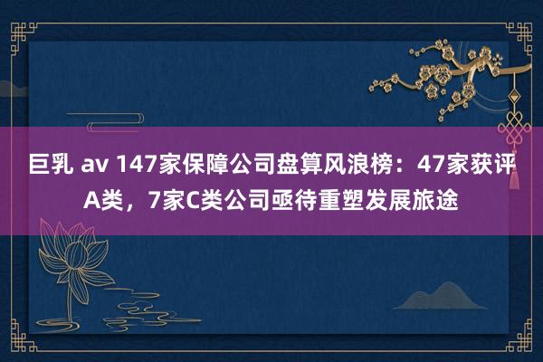 巨乳 av 147家保障公司盘算风浪榜：47家获评A类，7家C类公司亟待重塑发展旅途