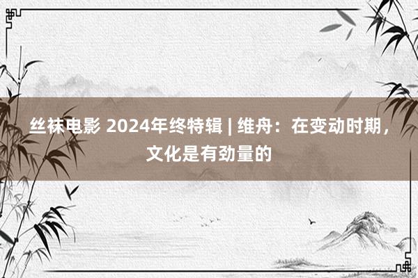 丝袜电影 2024年终特辑 | 维舟：在变动时期，文化是有劲量的