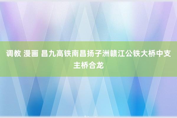 调教 漫画 昌九高铁南昌扬子洲赣江公铁大桥中支主桥合龙