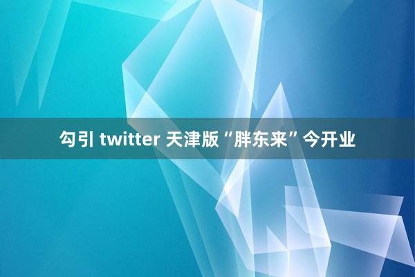 勾引 twitter 天津版“胖东来”今开业