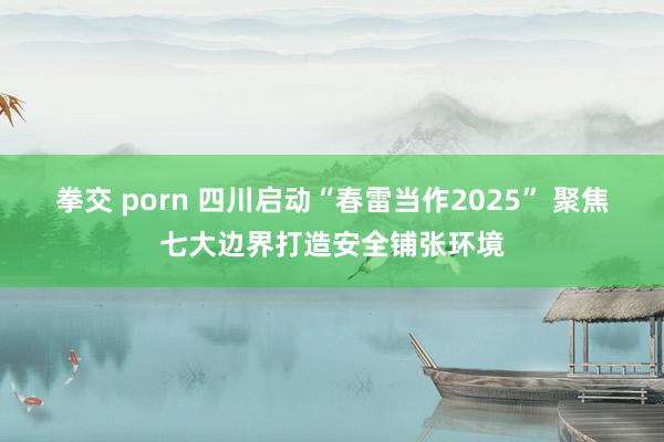 拳交 porn 四川启动“春雷当作2025” 聚焦七大边界打造安全铺张环境