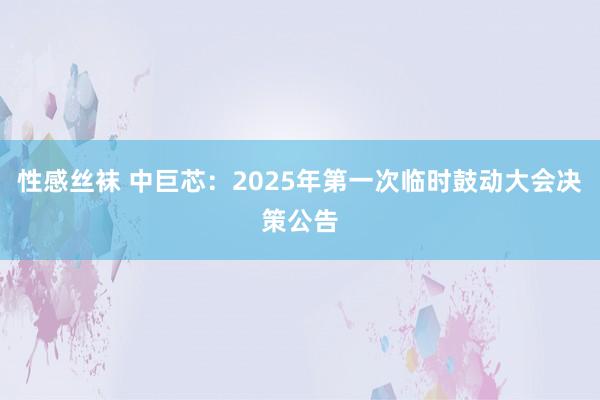 性感丝袜 中巨芯：2025年第一次临时鼓动大会决策公告